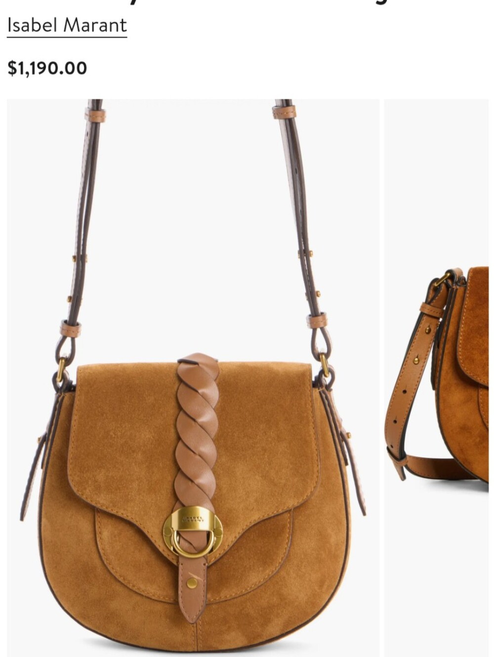 NEW WITHOUT TAGS Small Altay Suede Shoulder Bag By Isabel Marant - Picture 10 of 11